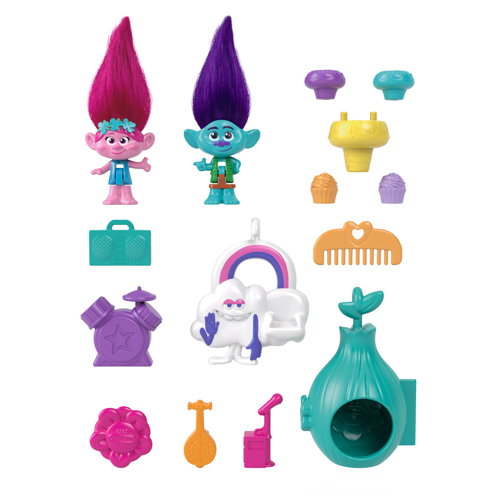 Polly Pocket Trolls Compact - Poppy พอลลี่ พ็อกเก็ต โทรล คอมแพ็ค รุ่น ...