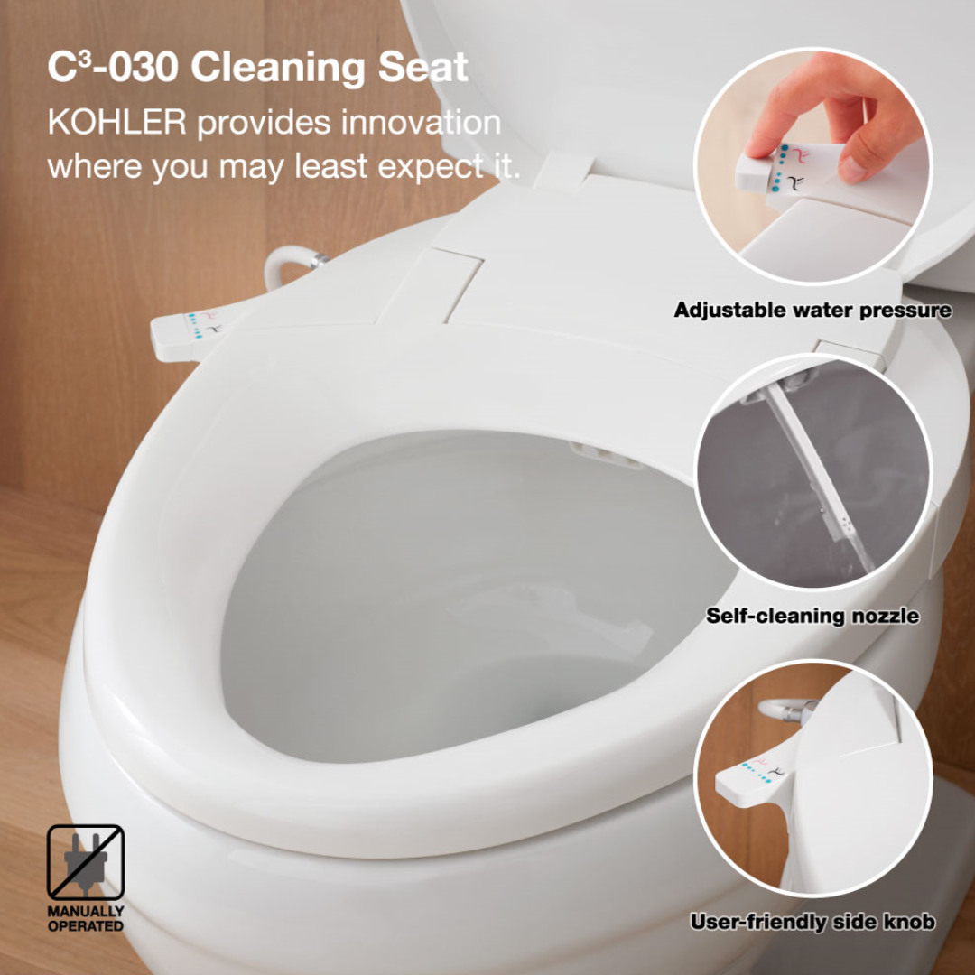KOHLER C3030 manual bidet seat ฝารองนั่งอเนกประสงค์ ฝาชักโครก แบบไม่
