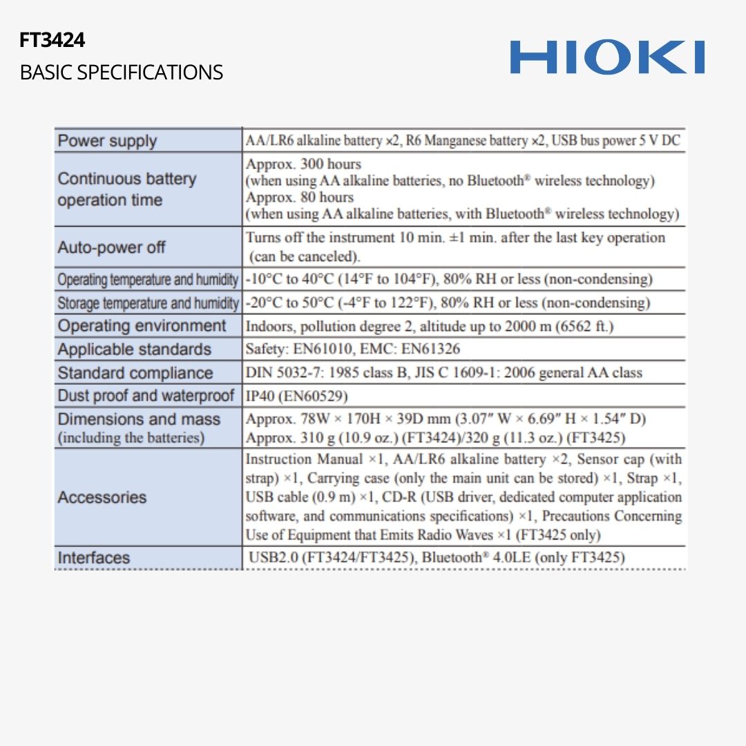 HIOKI FT3424 เครื่องวัดแสง (Lux meter) เหมาะกับงานอุปกรณ์ส่องสว่าง งาน ...