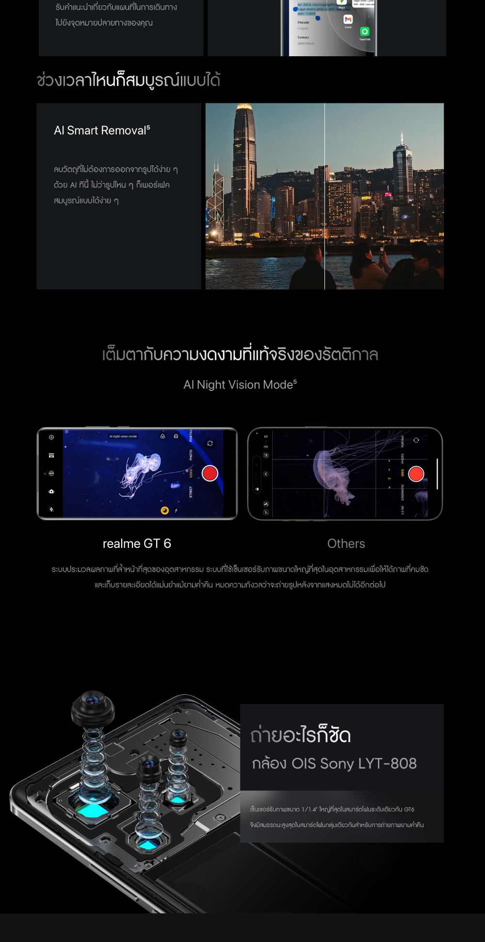 realme GT 6 (16+512) | snapdradon 8s gen 3 กล้อง Sony LYT-808 จอสว่าง 6000 nits ชาร์จไว 120W แบตเตอรี่ 5500 mAh