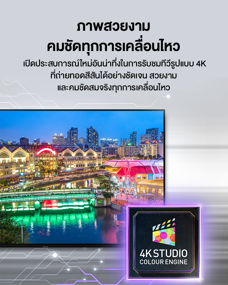 Panasonic LED TV TH-65LX650T 4K TV ทีวี 65 นิ้ว Android TV Google Assistant HDR10 Chromecast แอนดรอยด์ทีวี