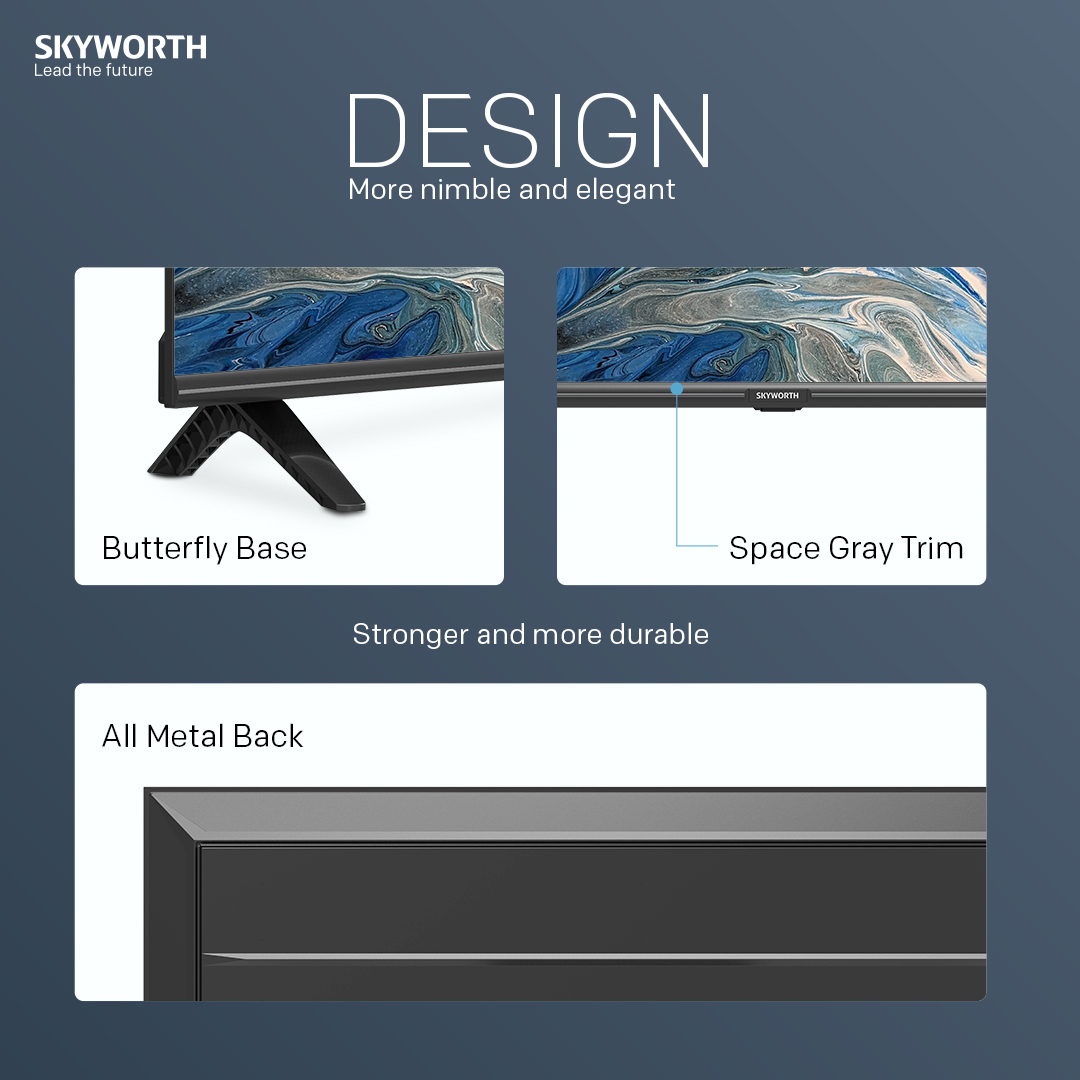 SKYWORTH กูเกิลทีวี ขนาด 32 นิ้ว Google smart TV HD รุ่น 32W7 HDMI-USB รองรับ Netflix/Y สินค้าขายดี ราคาประหยัด