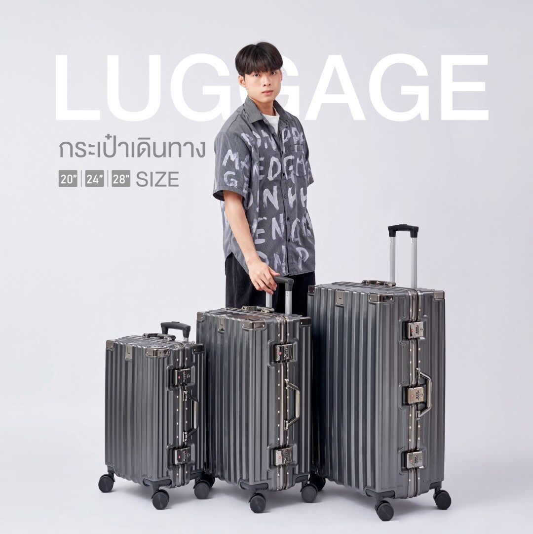 Suissewin รุ่น M202 กระเป๋าเดินทางโครงอะลูมิเนียม วัสดุโพลีคาร์บอเนต แข็งแรงทนทาน มาพร้อมที่ห้อยสัมภาระด้านหน้า เพิ่มความสะดวกสบายในการเดินทาง