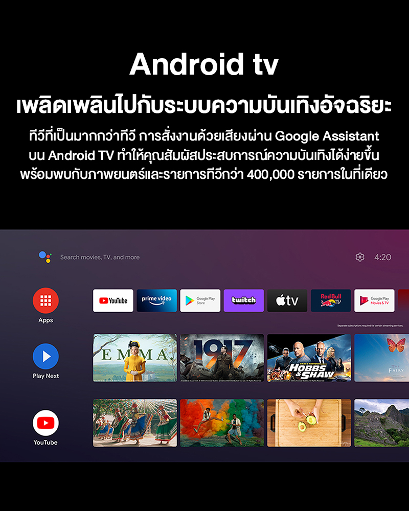 Panasonic LED TV TH-65LX650T 4K TV ทีวี 65 นิ้ว Android TV Google Assistant HDR10 Chromecast แอนดรอยด์ทีวี