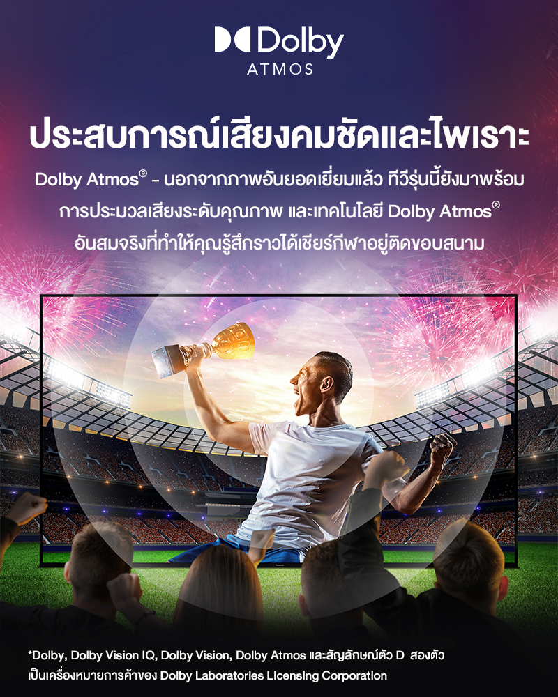 Panasonic TV รุ่น TH-55MX800T 4K TV ทีวี ขนาด 55 นิ้ว Google TV