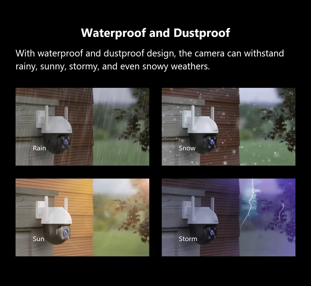 Tenda CH7 กล้องวงจร 4MP WiFi IP Camera Outdoor 2K กล้องไร้สาย Smart Full-Color อินฟาเรด Night Vision