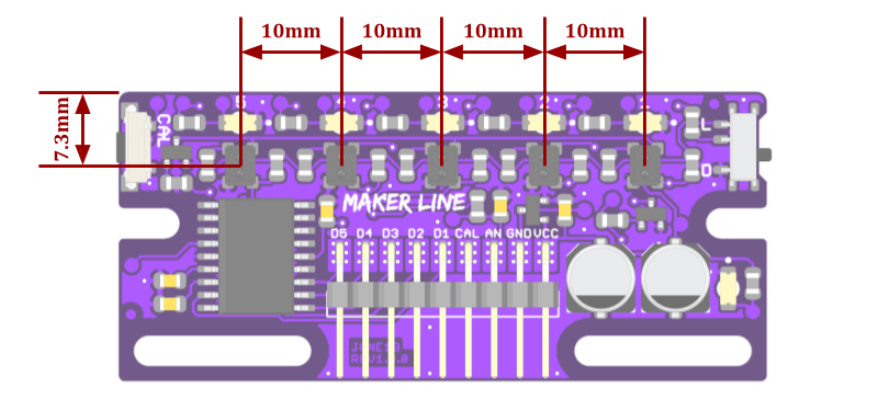 Maker Line: 5 IR Array Line Sensor สำหรับรถหุ่นยนต์ | Shopee Thailand