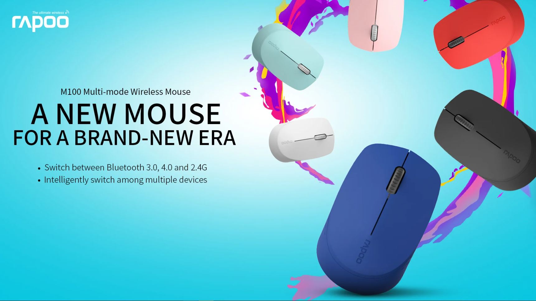 Rapoo M100 Silent Mouse Wireless Bluetooth เมาส์ไร้สายไร้เสียงรบกวน ...