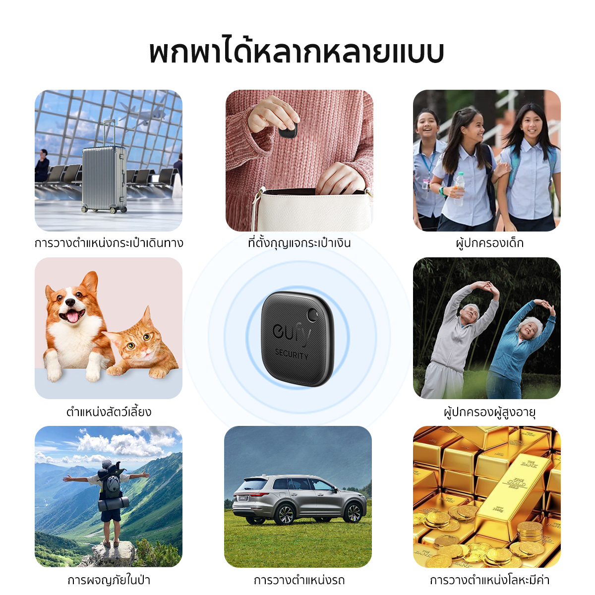 Eufy Smart Track Link AirTag Tracker Finder แท็กอัจฉริยะ Smart Locator ...
