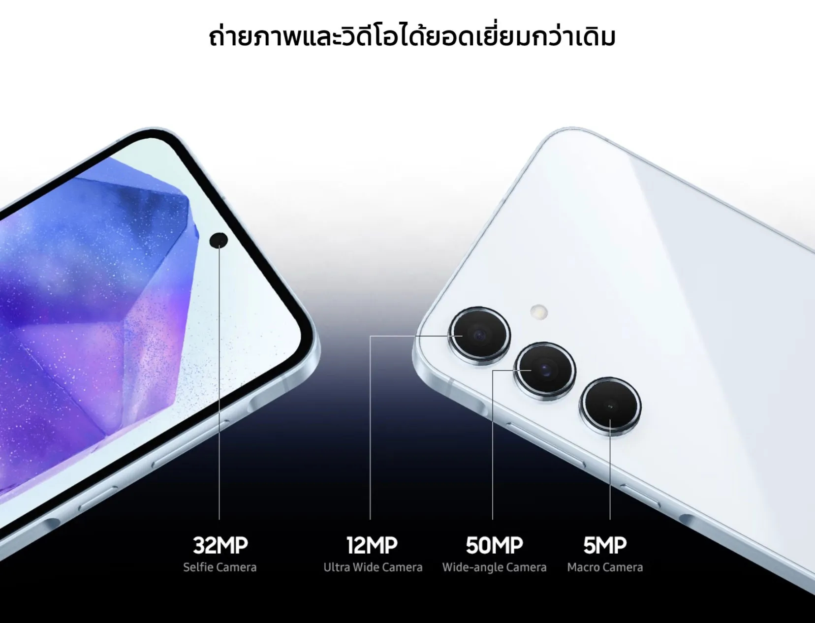 SAMSUNG Galaxy A55 5G 12/256 แบตอึด 5,000mAh ชาร์จไว 25W / จอขนาด 6.6"