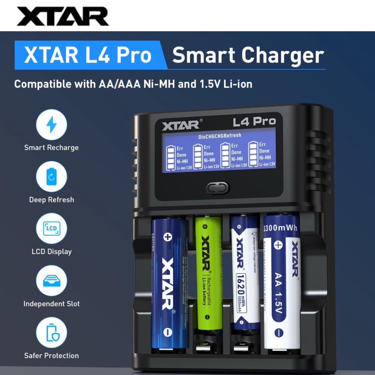 XTAR L4 Pro Multifunctional Smart Charger, Rescue Over ... - UK - View #6