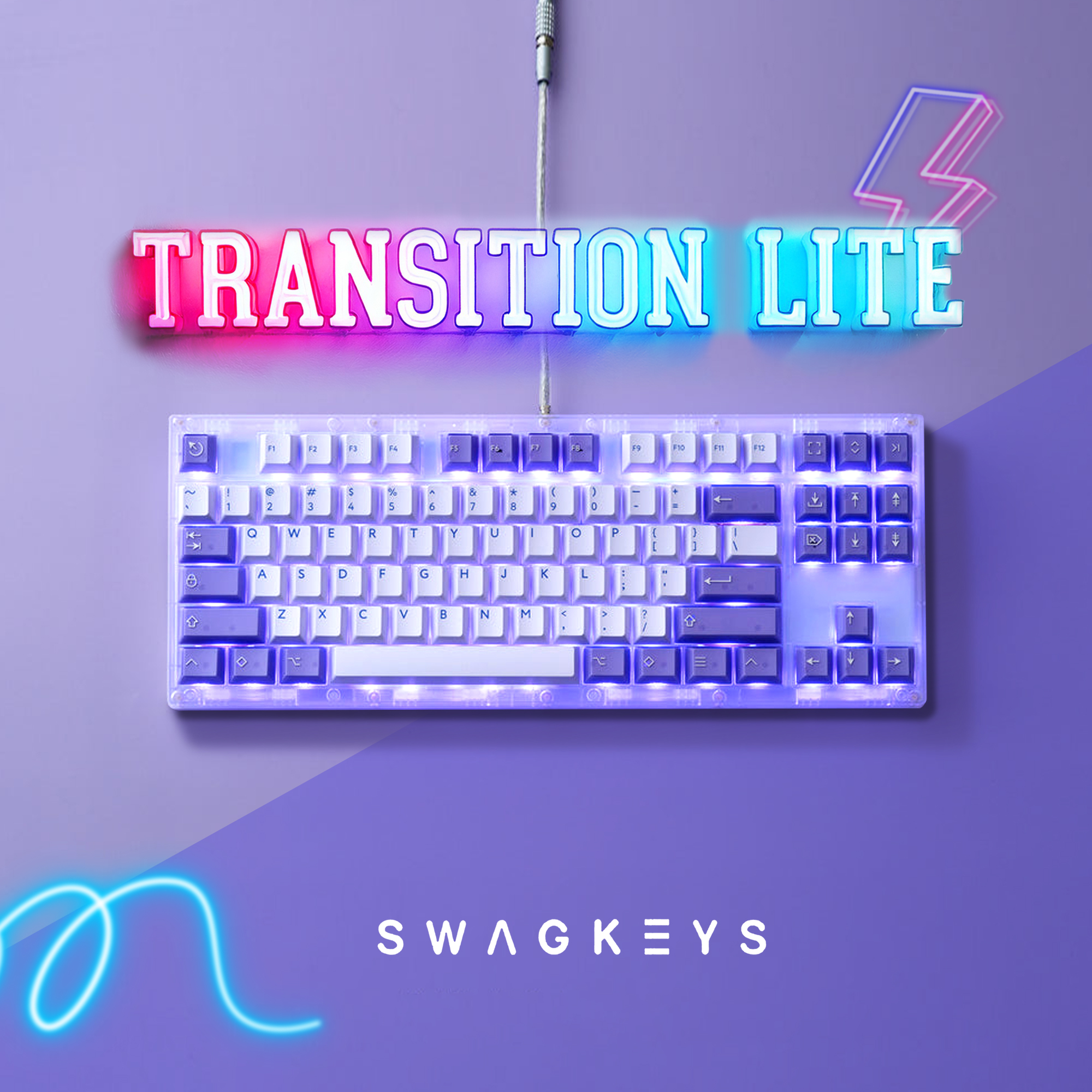 (พร้อมส่งจากไทย) SWAGKEYS Transition lite Version 2025 RGB Barebone kit ...
