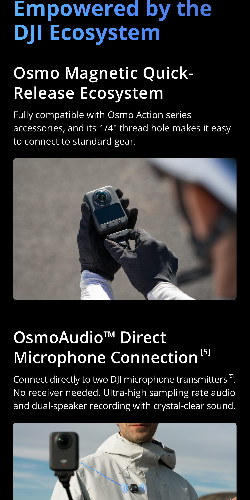 DJI OSMO 360 - กล้อง 360 องศา 1-Inch 8K/30fps Follow-Cam View ความจำในตัว 105 GB
