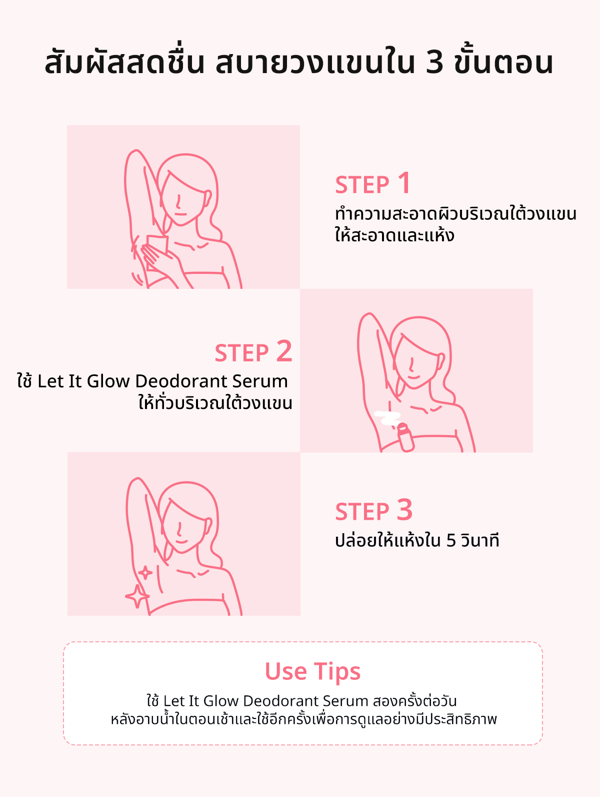 lavojoy Let It Glow Deodorant Serum 50ml. โรลออนเซรั่ม วงแขนกระจ่างใส ...