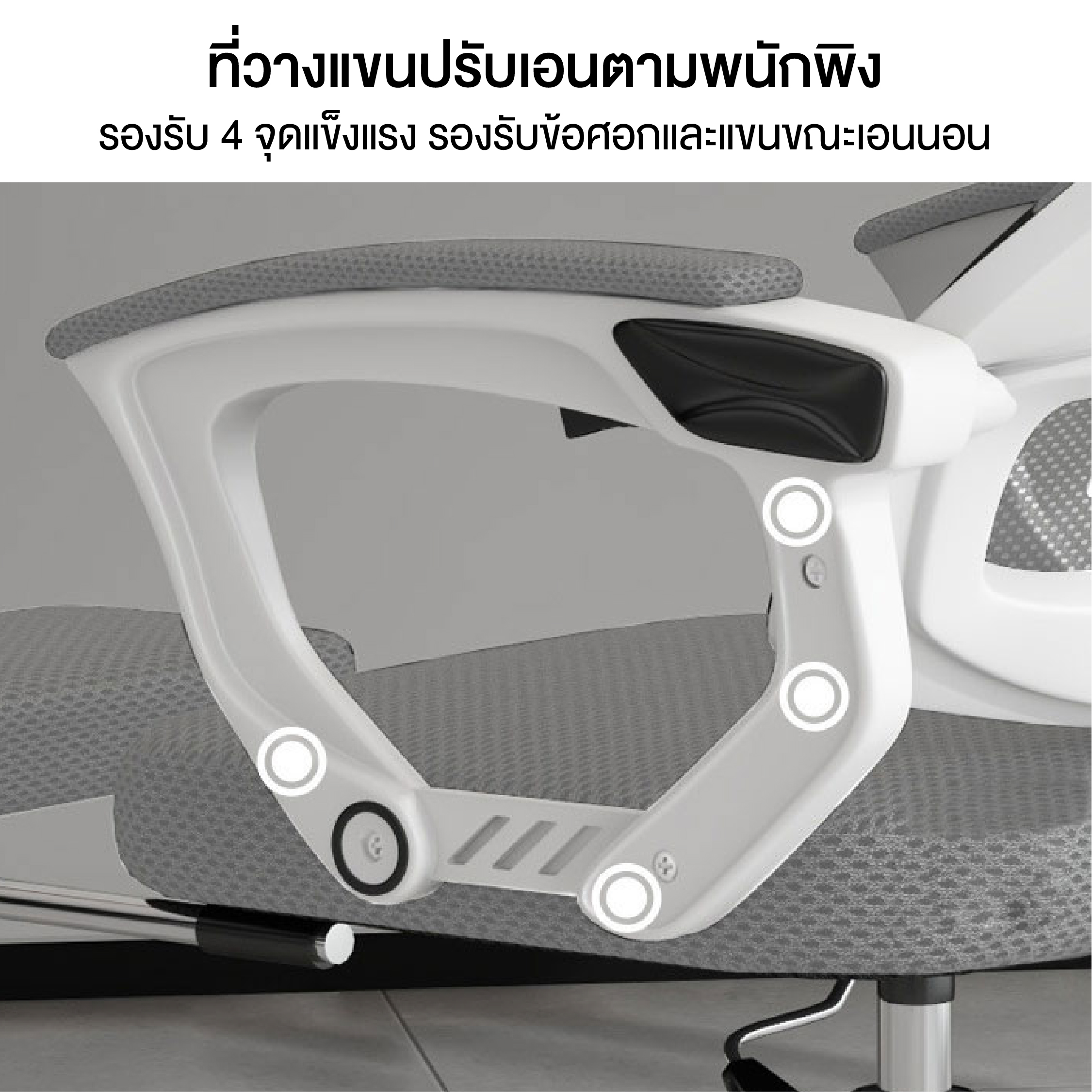 Elife เก้าอี้ทำงานเพื่อสุขภาพ Ergonomic Chair ปรับเอนได้ 150 องศา ออกแบบตามสรีระ ลดอาการปวดเมื่อย เหมาะสำหรับทำงานและเล่นเกม