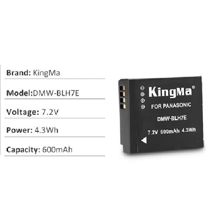 Batterie Remplacement Pour Panasonic DMW-BCL7E / DMW-BCL7 - 500mAh 3.6V Li-ion - Neuf