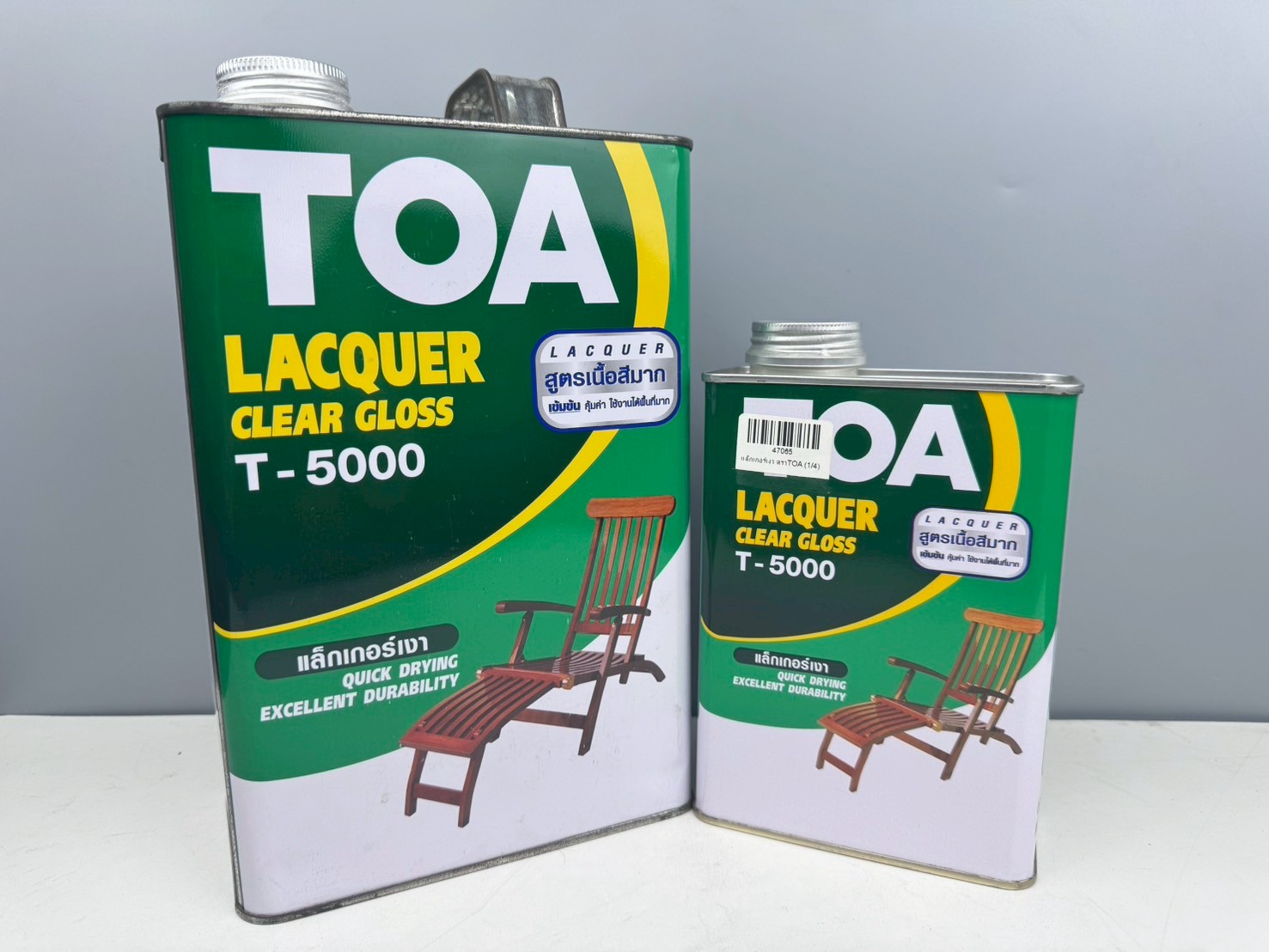 น้ำยาเคลือบไม้ แลคเกอร์แบบเงา TOA T-5000 สำหรับ ภายใน (ขนาด แกลลอนและ 1 ...