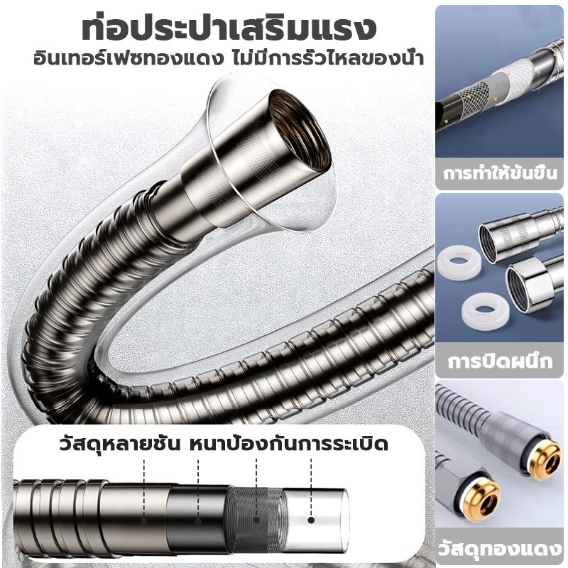 QOHO Shower Filter ฟรีไส้กรอง 5 ชิ้น ฝักบัวกรองน้ำระบบแร่ธาตุ อ่อนโยน ...