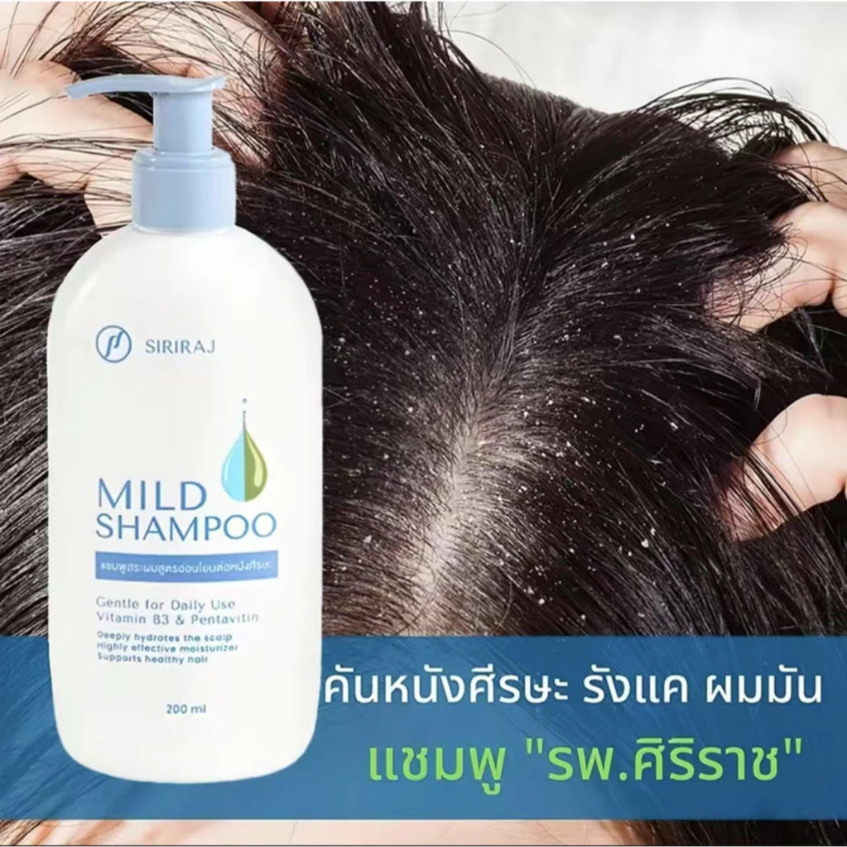 Siriraj Mild Shampoo แชมพูศิริราช มายแชมพูศิริราช เจนเทิลแชมพู ขวดปั้ม ...