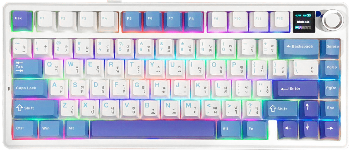 AULA F75 | F75MAX Gasket Tri-mode RGB 75% Mechanical Keyboard คีย์ไทย ...