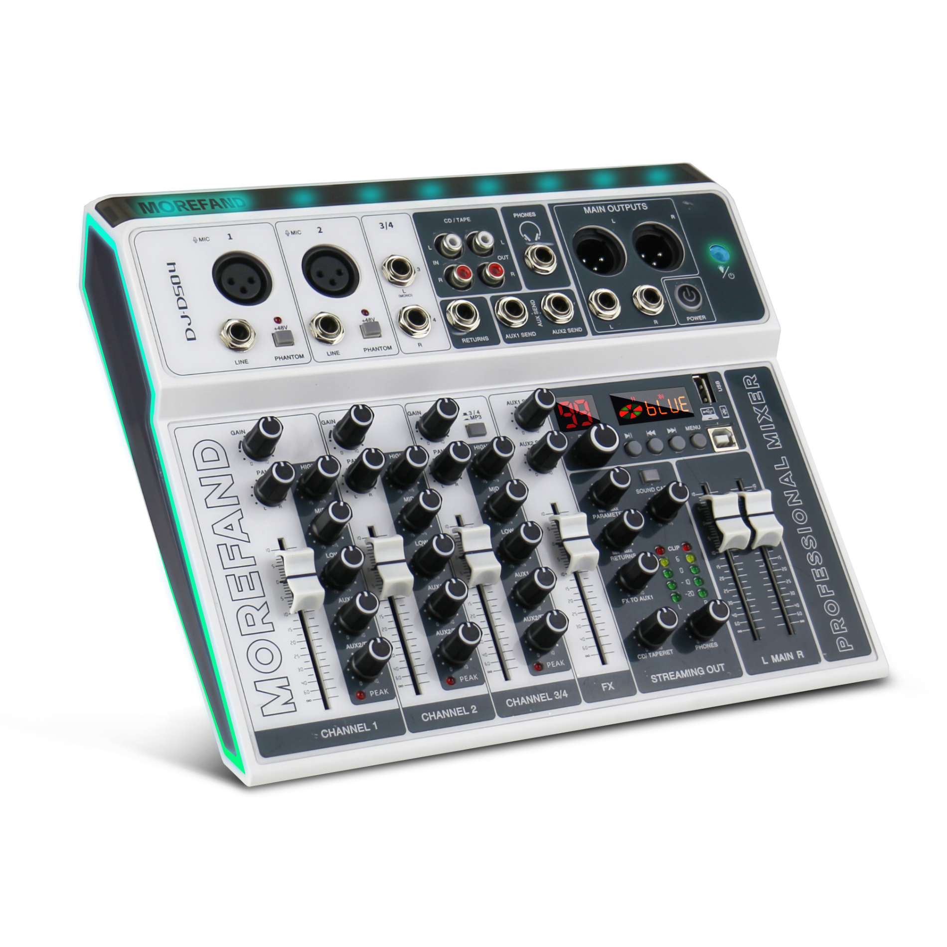 DJ-DS04 มิกเซอร์บลูทูธ อีคิวปรับเสียง มิกเซอร์เอฟเฟค,mixer,audio DSP99 ...