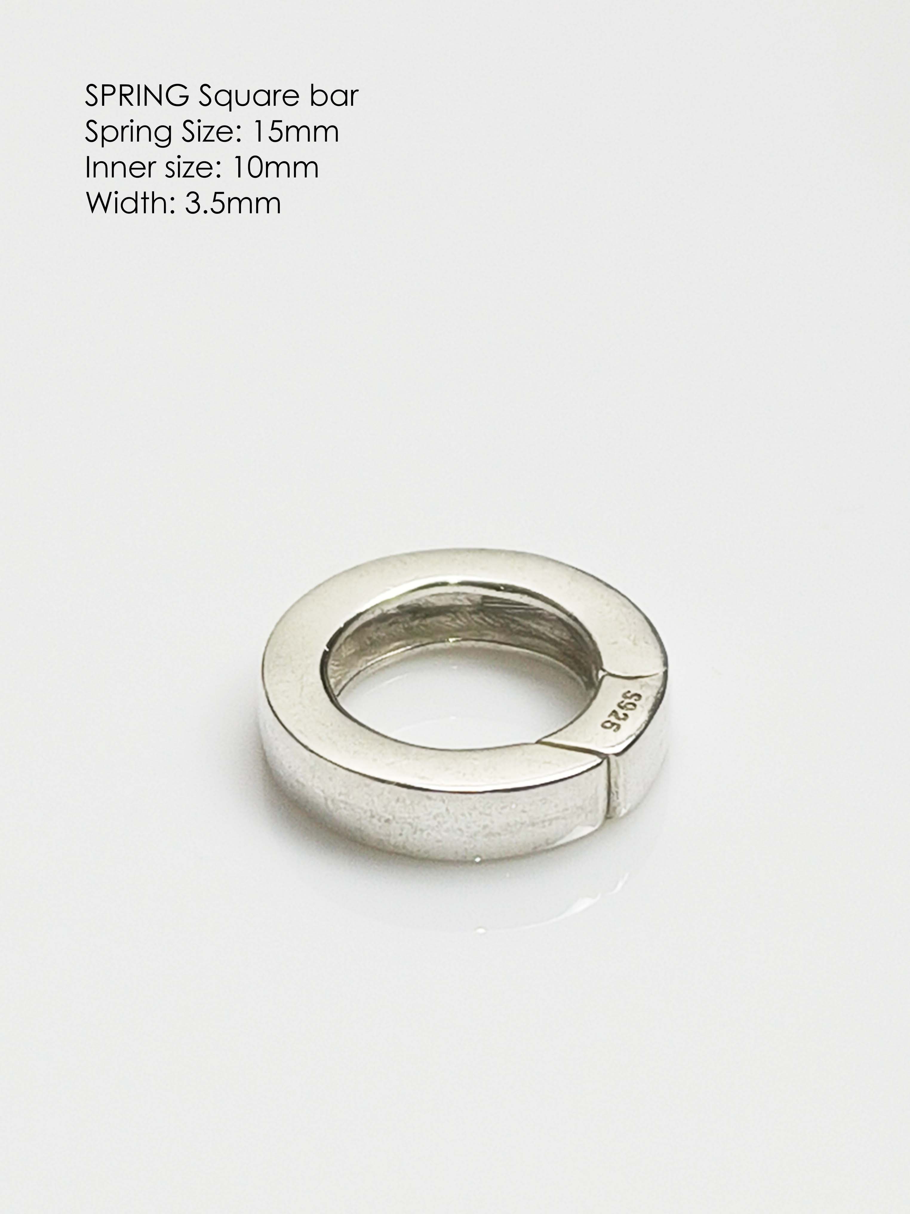 SPRING Bar Round Silver925 size 15mm สปริงเงินแท้925 ขนาดประมาณ 15mm ...