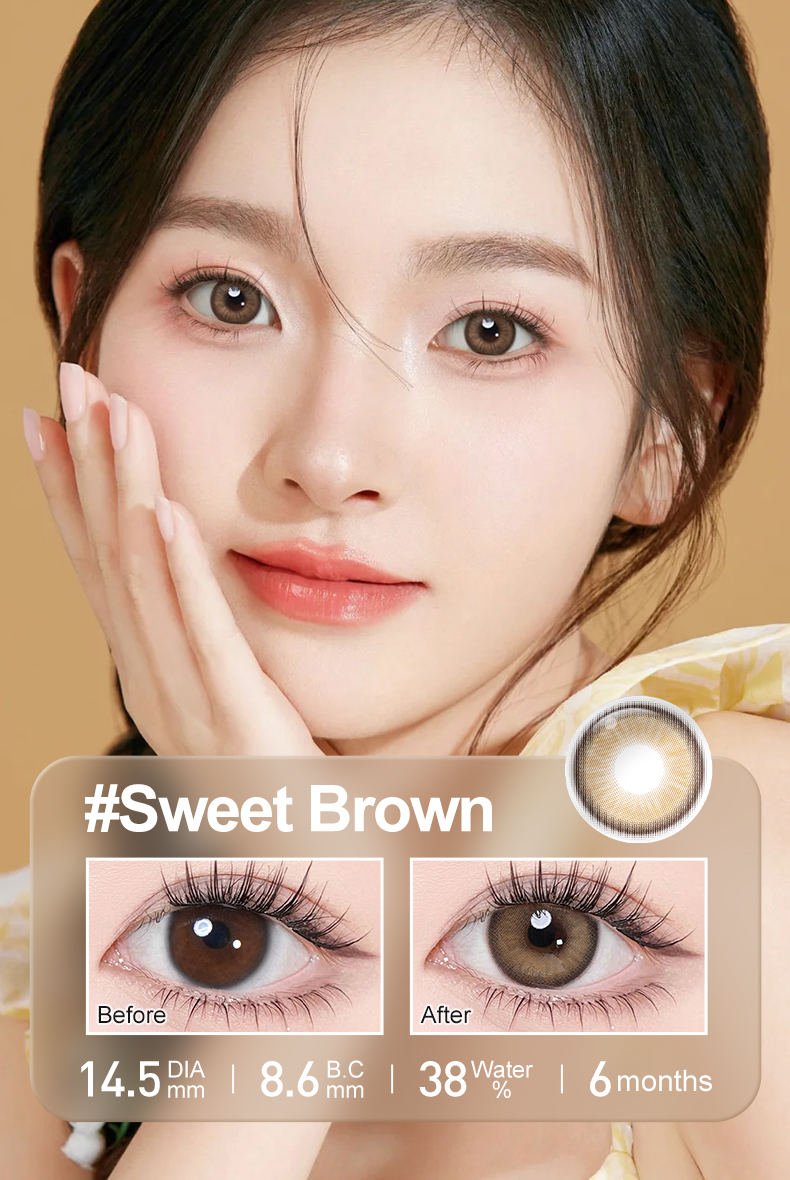 Magister Realcon คอนแทคเลนส์ 6 เดือน Sweet Brown/Grege Gray คอนแทคตาโต ...