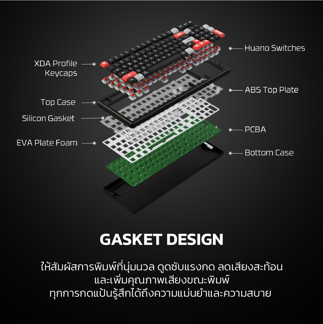 Fantech Mechanical Keyboard ATOM PRO97 คีย์บอร์ดเกมมิ่งไร้สาย พร้อมจอ ...