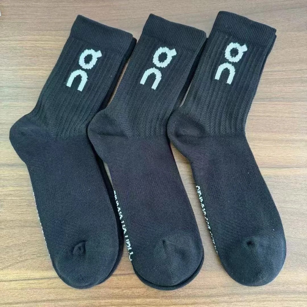 3คู่ พร้อมส่ง ในไทย ถุงเท้า On Cloud แฟชั่น Run on Cloud ถุงเท้ายาว สี ...
