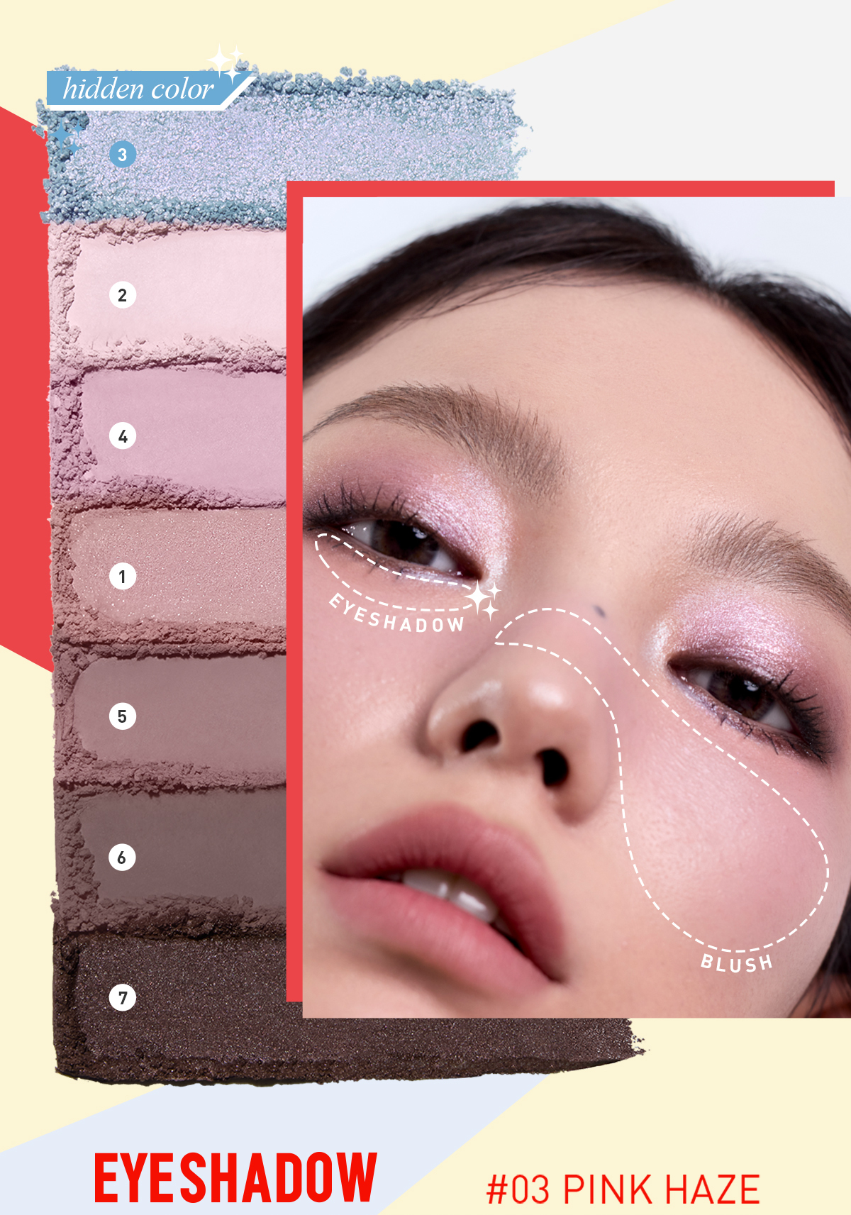 3CE LAYER-IT-ALL Palette ( Eye Shadow, Blush, Contour) พาเลตตา อายแชโด ...