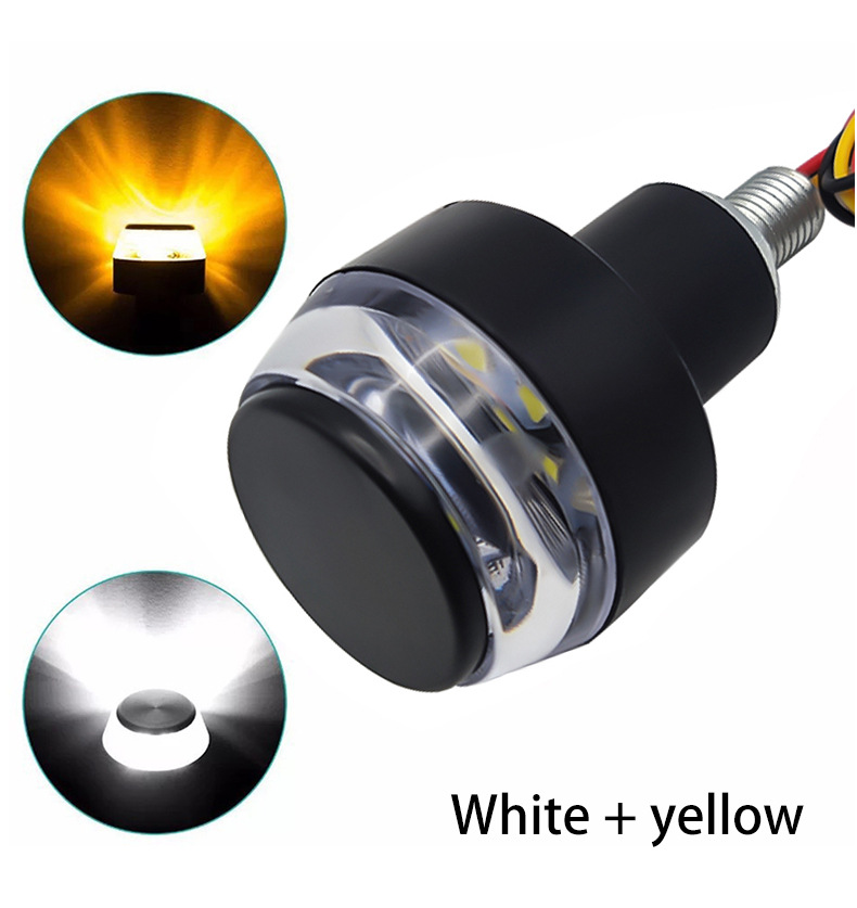 ไฟเลี้ยวแต่งปลายแฮนด์ มอเตอร์ไซค์ LED 12v sbd 2 สี ไฟตกแต่งสากลสำหรับรถ ...