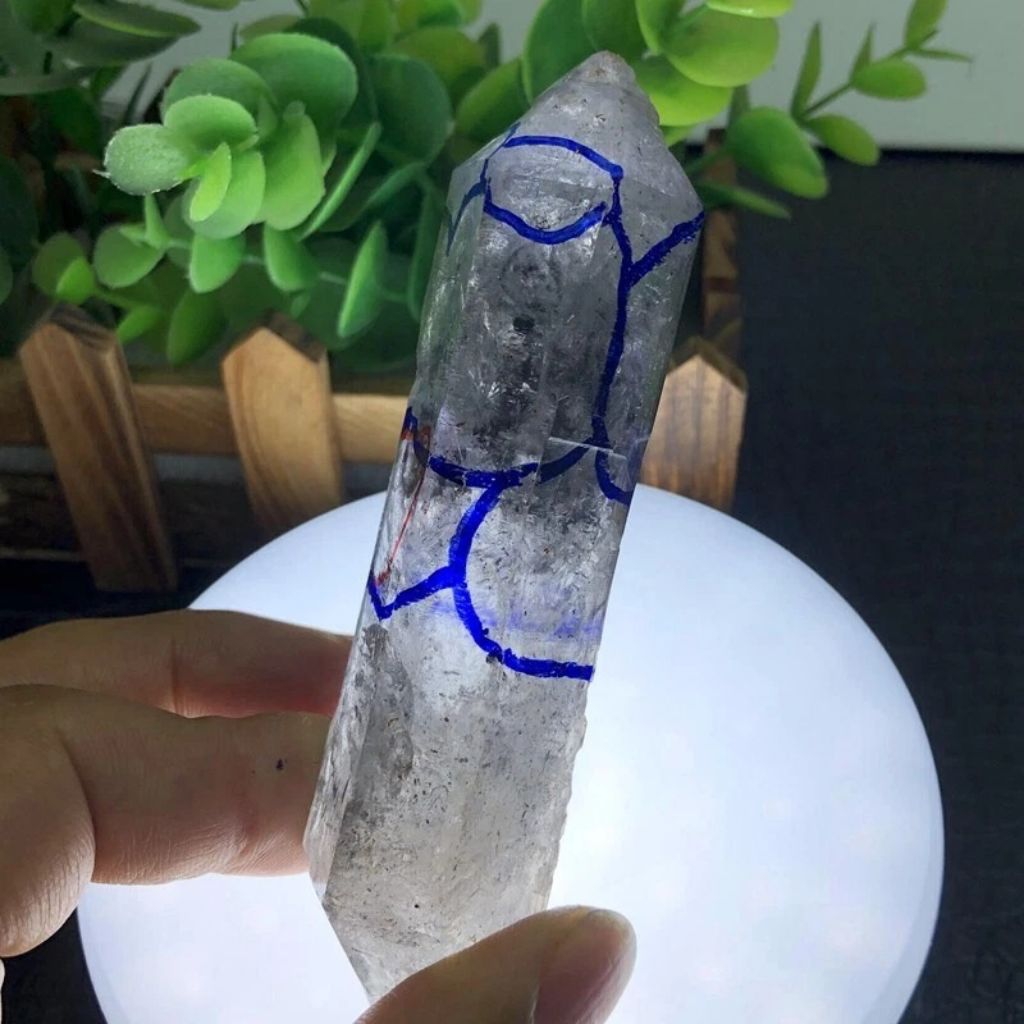 Large TOP Herkimer Diamond graphite & Big many moving water Droplet ...