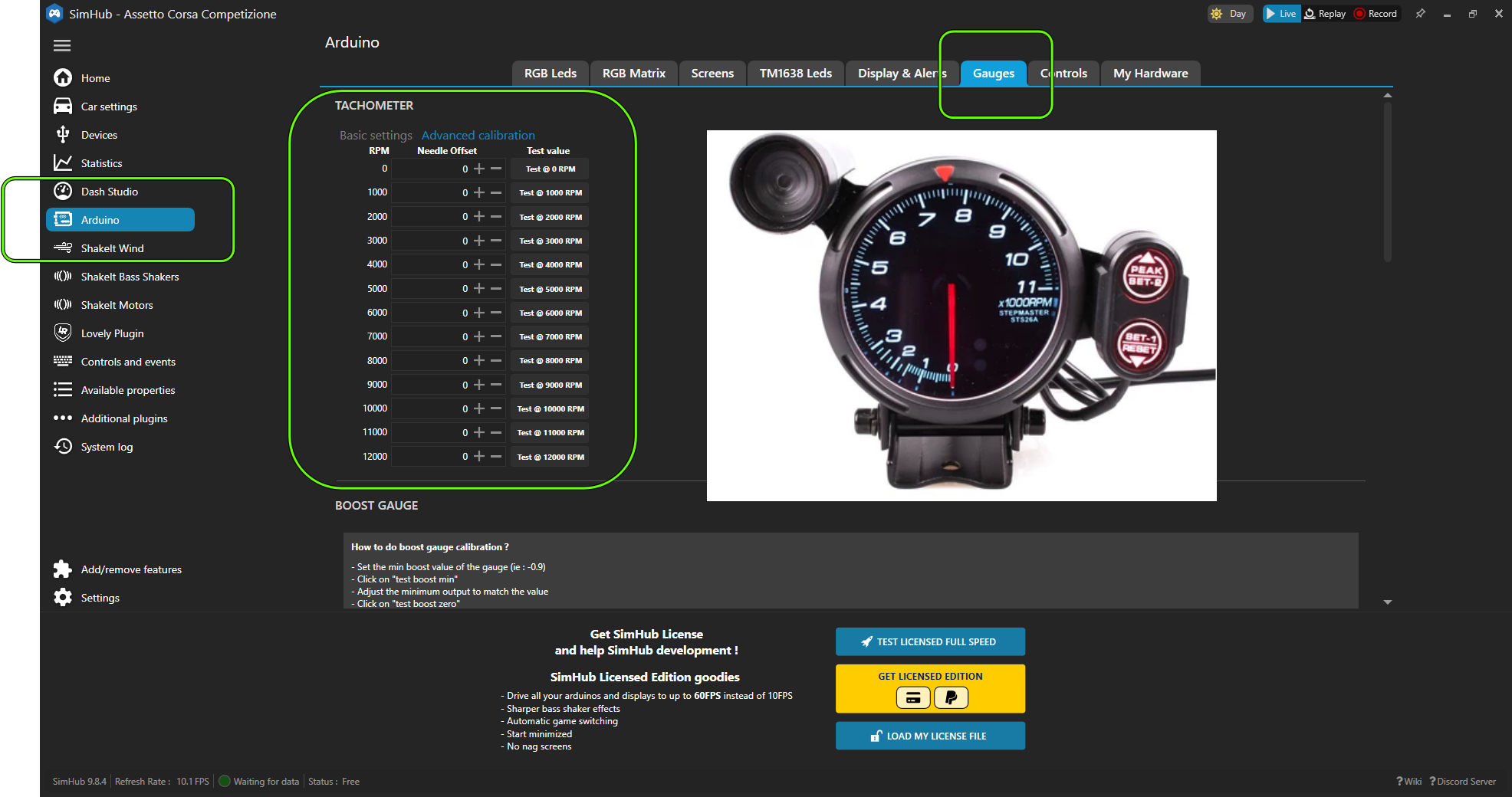 เกม รถแข่ง Sim Racing กล่องควบคุม 3in1 SimHub ต่อ Gauge วัดรอบ RPM ...