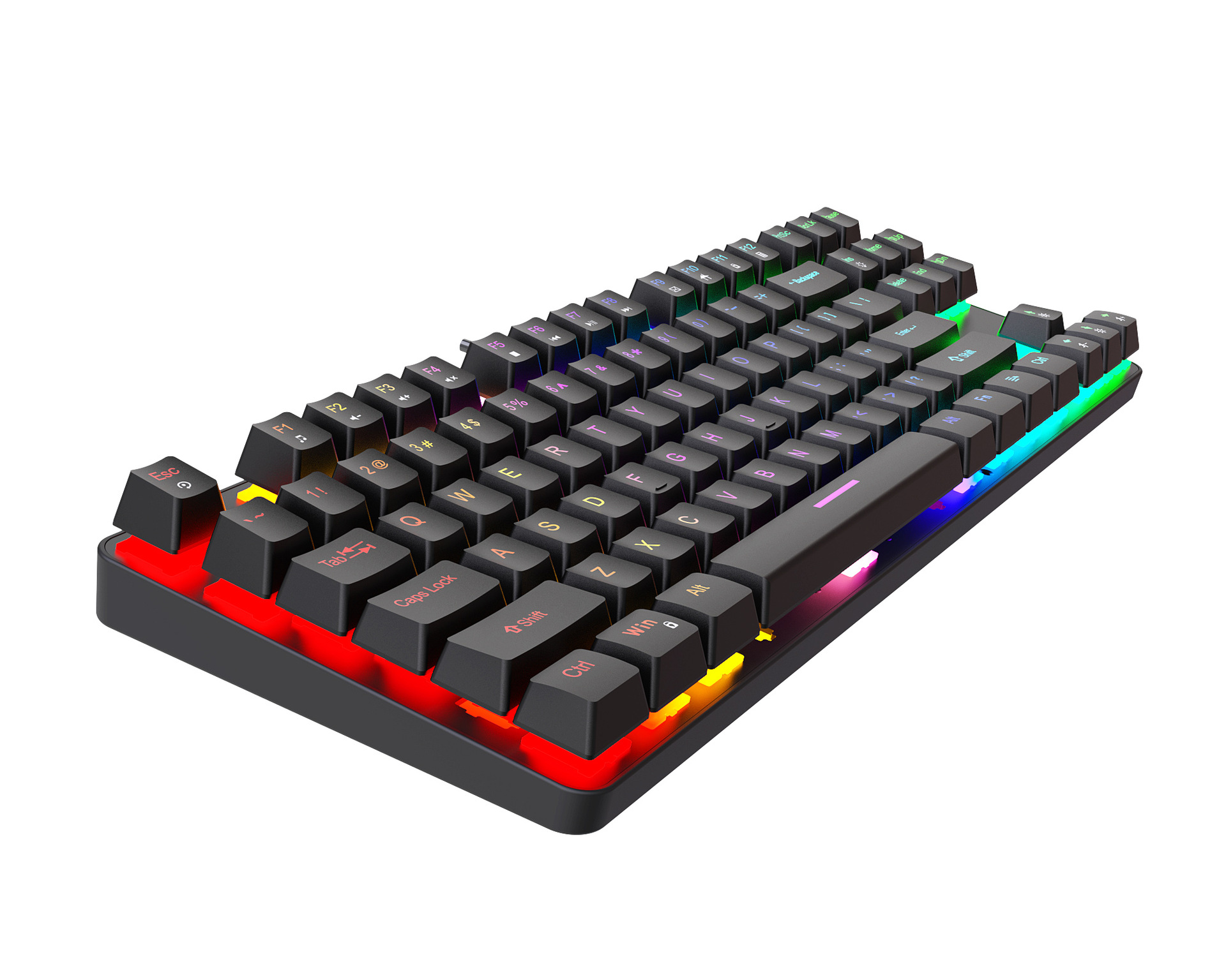MAAN HAUS Key Mechanical Keyboard การเล่นเกม 87 คีย์ Blue Switch หมาะ ...