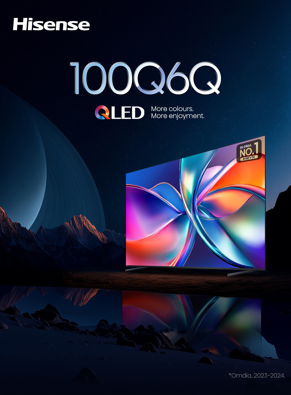 Hisense รุ่น 100Q6Q QLED 4K VIDAA Quantum Dot TV ขนาด 100 นิ้ว ยกระดับประสบการณ์ความบันเทิงภายในบ้านให้เหนือกว่าที่เคยเป็น