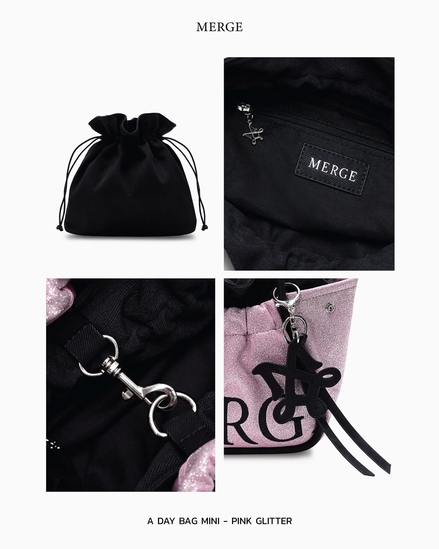 Merge a Day Bag mini - Glitter Series (กระเป๋าไซส์ Mini)(กระเป๋าเมิร์จ ...
