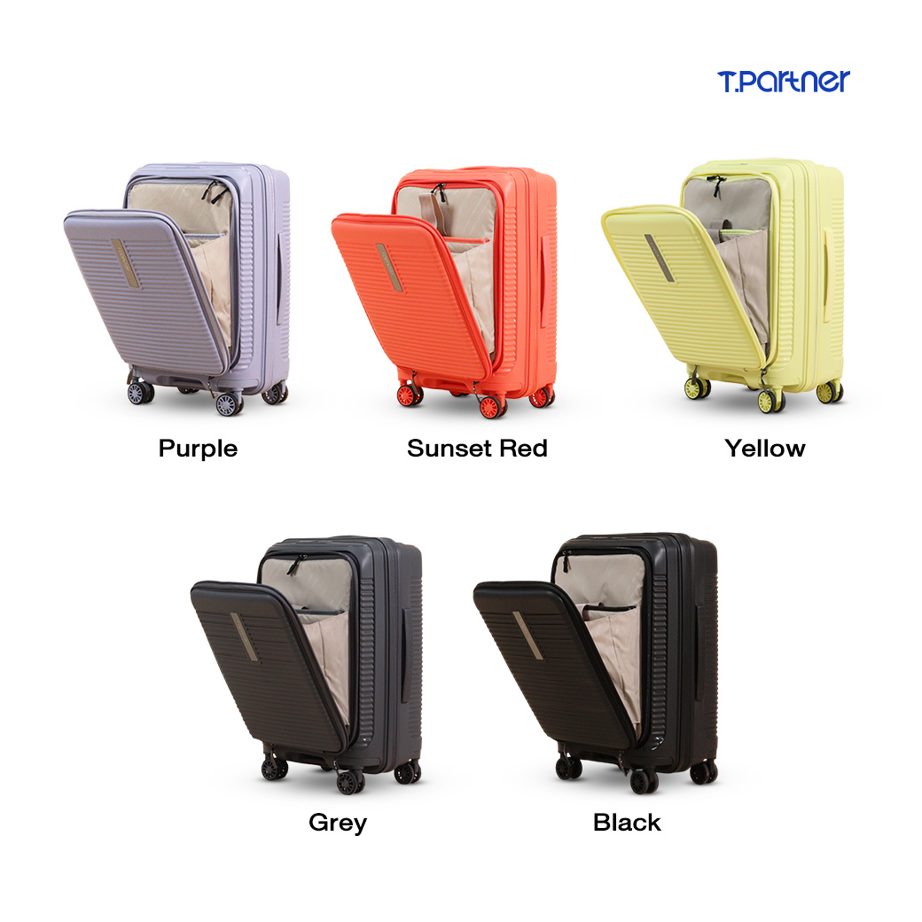 Tpartner รุ่น Sport PP กระเป๋าเดินทางดีไซน์ทรงถัง วัสดุ PP 100% แข็งแรง ยืดหยุ่น พร้อมระบบซิปล็อก 2 ชั้น TSA Lock และล้อคู่คุณภาพสูง