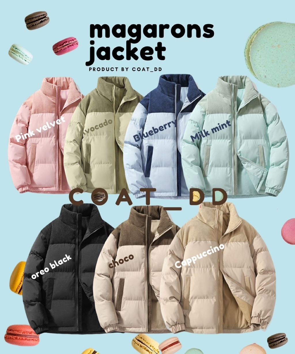 DD(no.40)🍪🍡 🎄 macarons jacket 🩵มาใหม่พร้อมเสิร์ฟฉ่ำๆมีให้เลือกถึง 7 สี ...