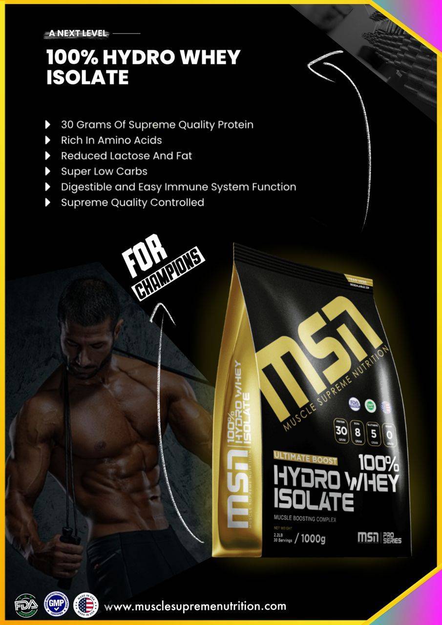 Muscle Supreme Nutrition HYDRO WHEY ISOLATE MSN Whey Protein - เวย์ ...