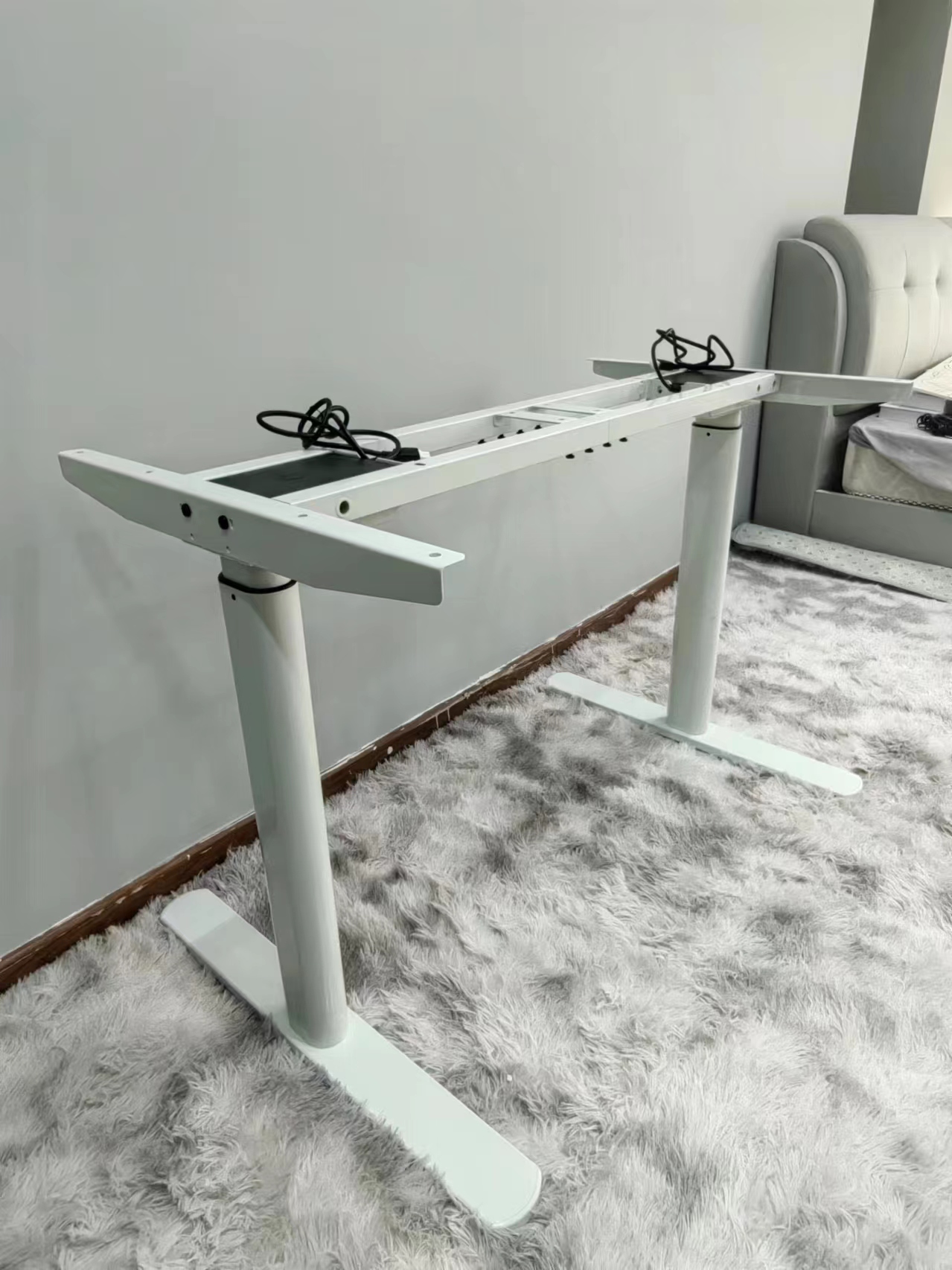 Dual motor- Electrically adjustable table base legs Retractable table ...