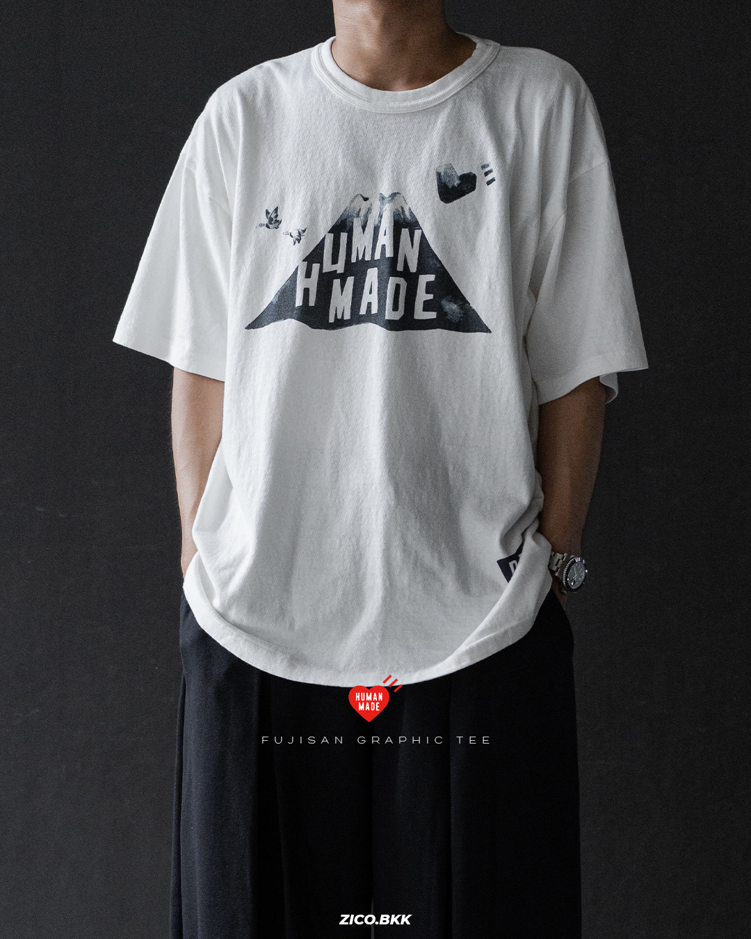 HumanMa Fujisan Graphic Tee (HM29TE028) | Shopee Thailand