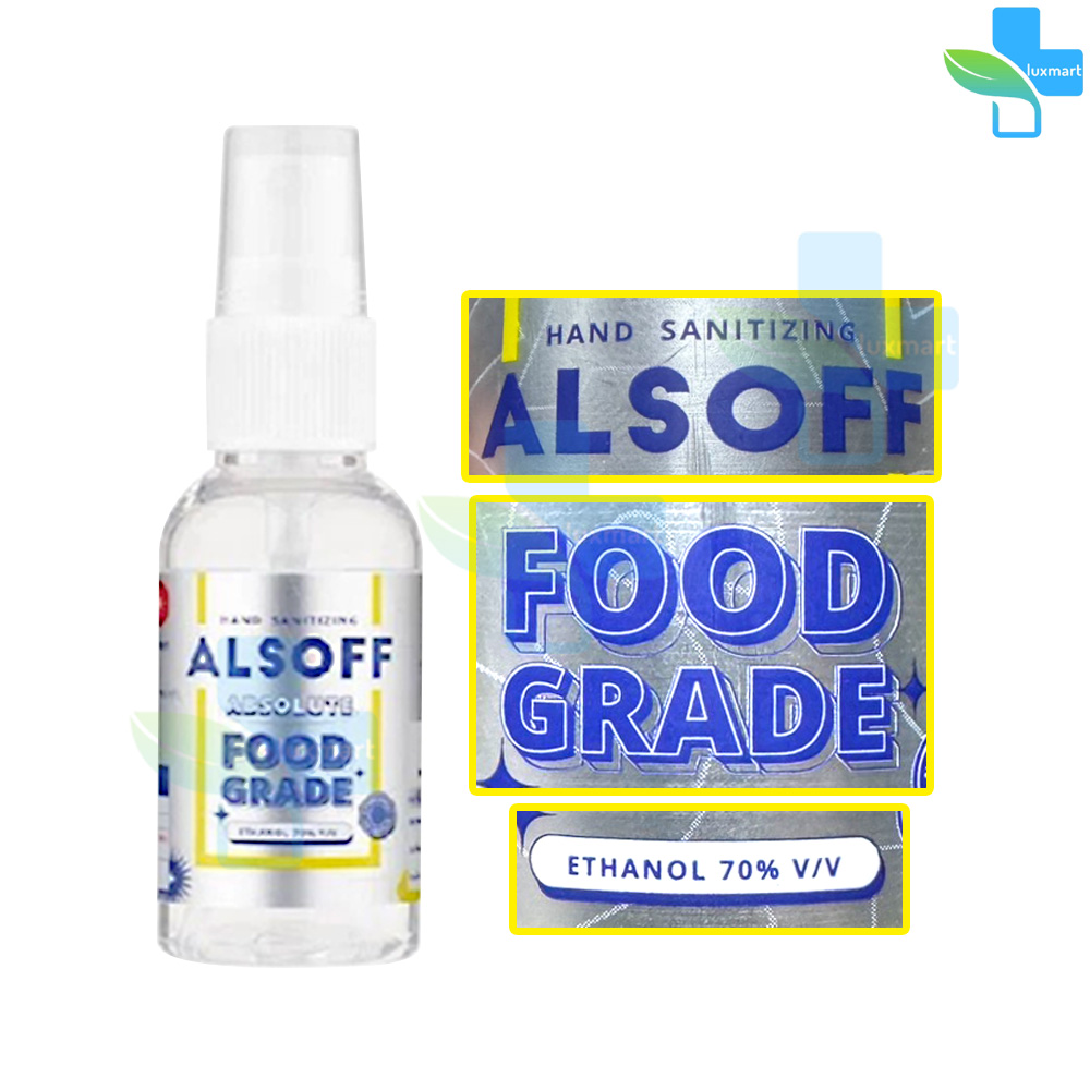 ALSOFF Hand Sanitizing Absolute Food Grade แอลซอฟฟ์ แฮนด์ ซานิไทซิง แอบ ...