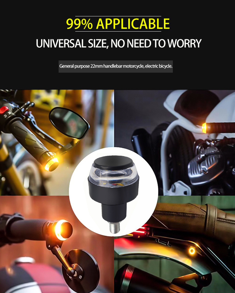 ไฟเลี้ยวแต่งปลายแฮนด์ มอเตอร์ไซค์ LED 12v sbd 2 สี ไฟตกแต่งสากลสำหรับรถ ...