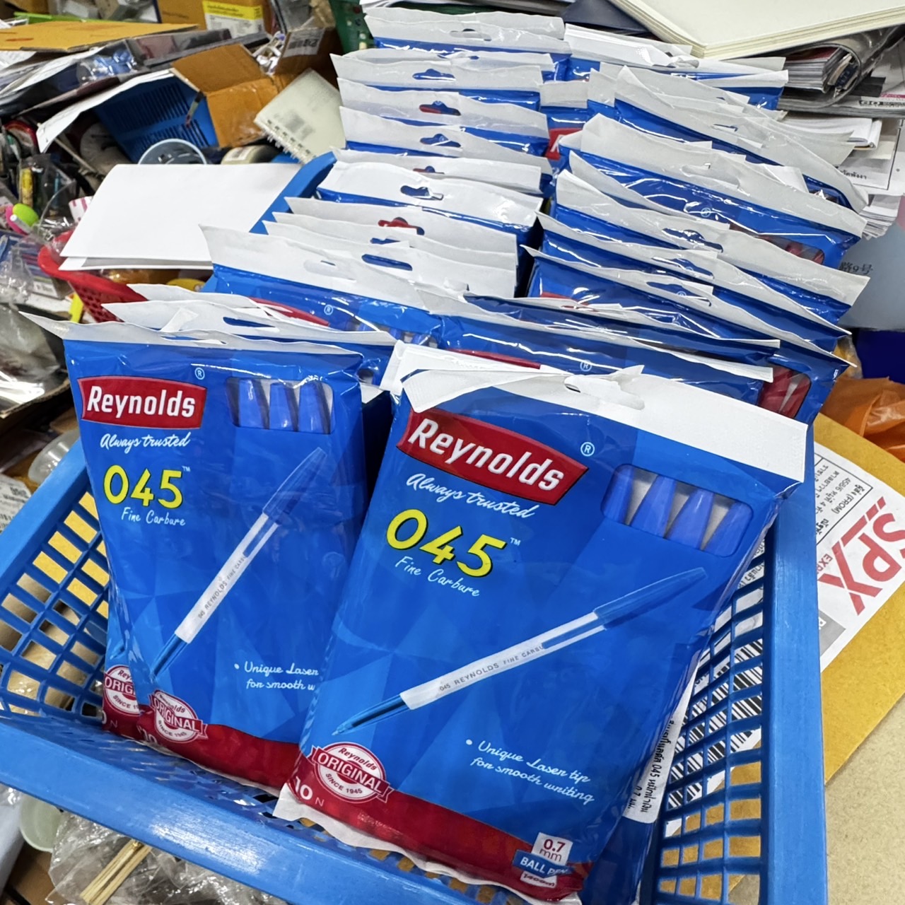 ปากกาลูกลื่น เปเป้อร์เมด 045 0.7มม. สีน้ำเงิน (เรย์โนลด์สด์สของแท้) ปาก ...