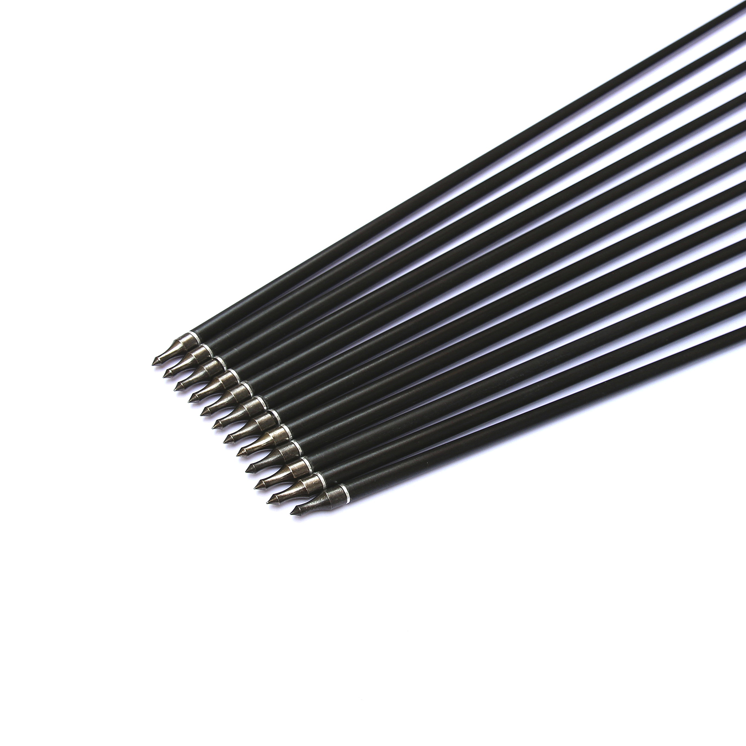 12pcs 80cm Spine 500 Fiberglass Arrows with Changeable Arrow Head for ...