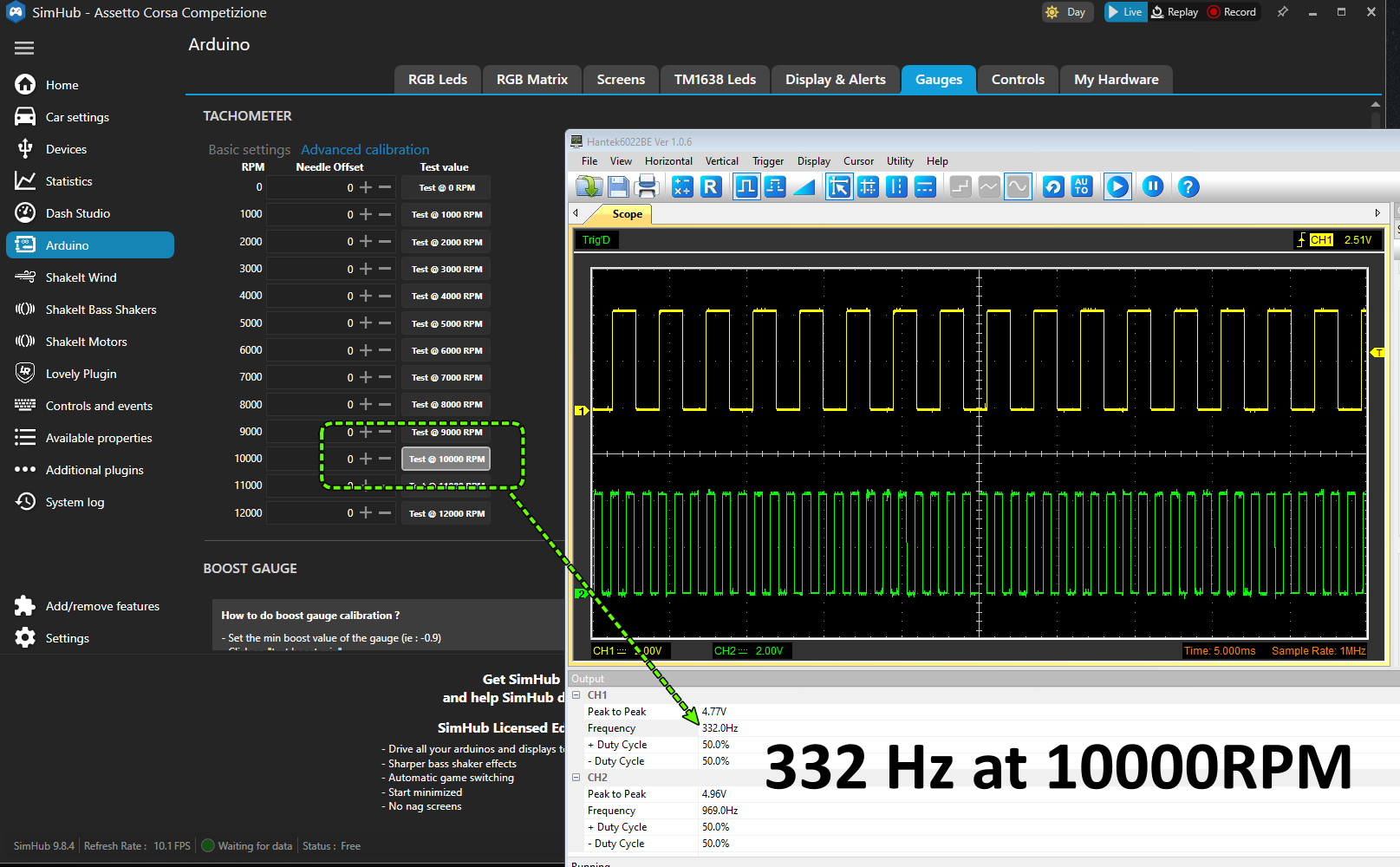 เกม รถแข่ง Sim Racing กล่องควบคุม 3in1 SimHub ต่อ Gauge วัดรอบ RPM ...