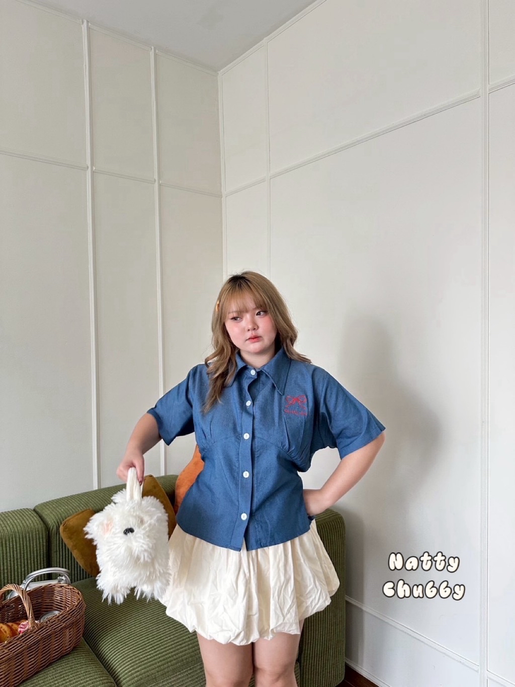 Molly Dress in Ditsy Geo