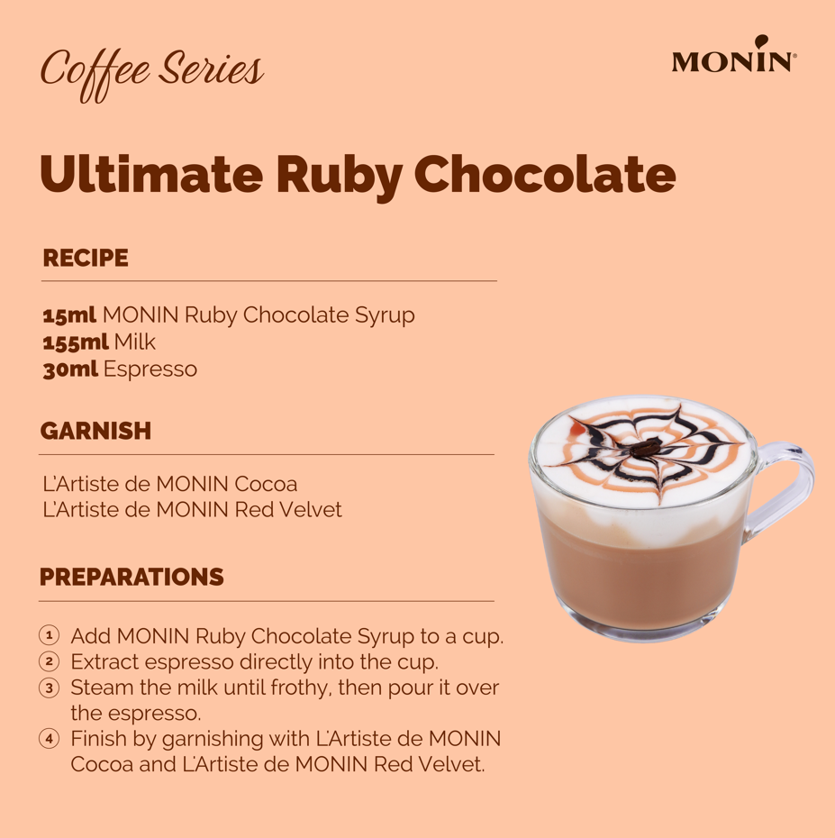 MONIN Ruby Chocolate Syrup น้ำเชื่อมกลิ่นรูบี้ ช็อกโกแลต 700ml ...