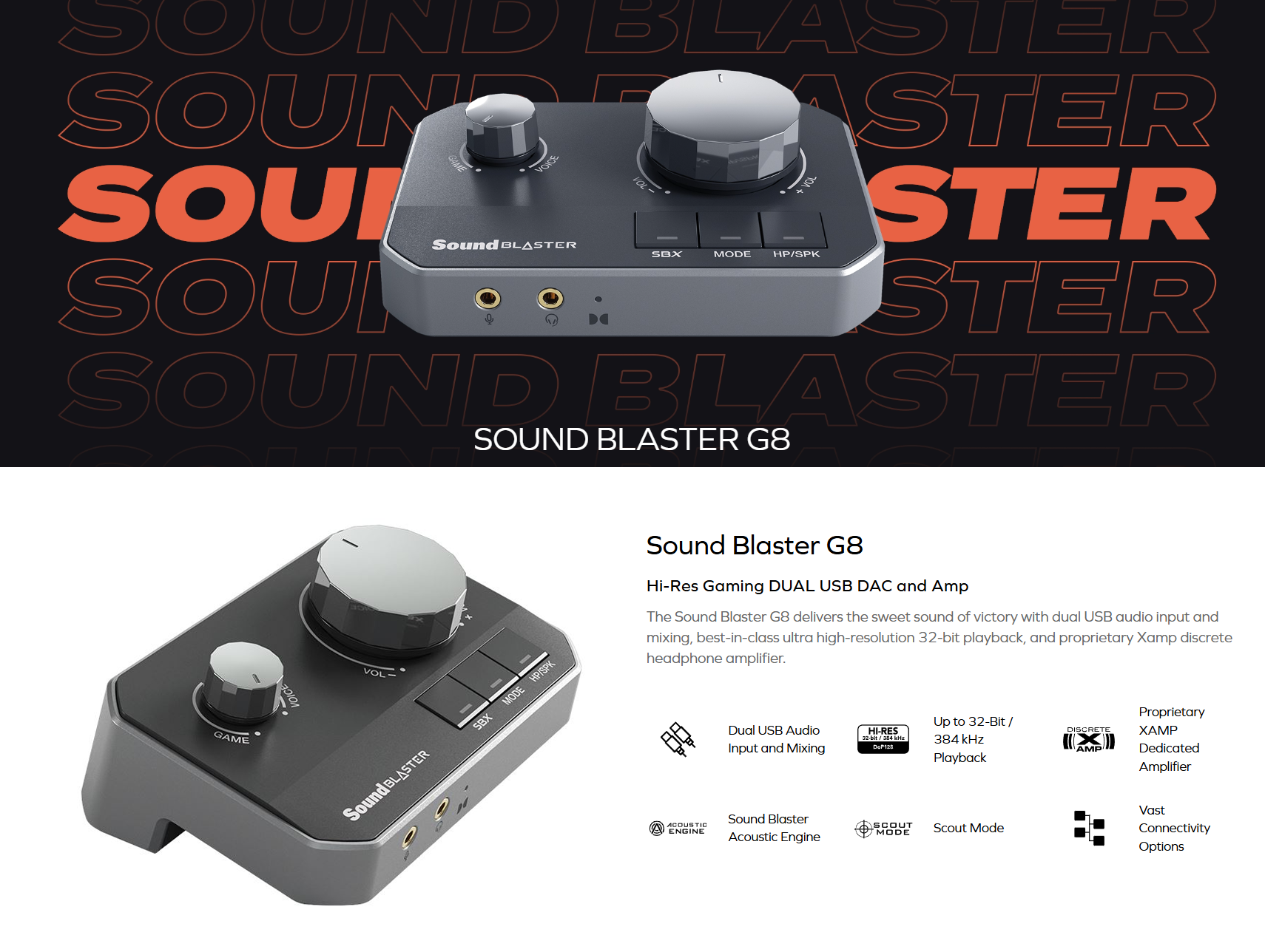 Creative Sound Blaster G8 ซาวด์การ์ดยูเอสบี ของแท้ ประกันศูนย์ 1ปี ...