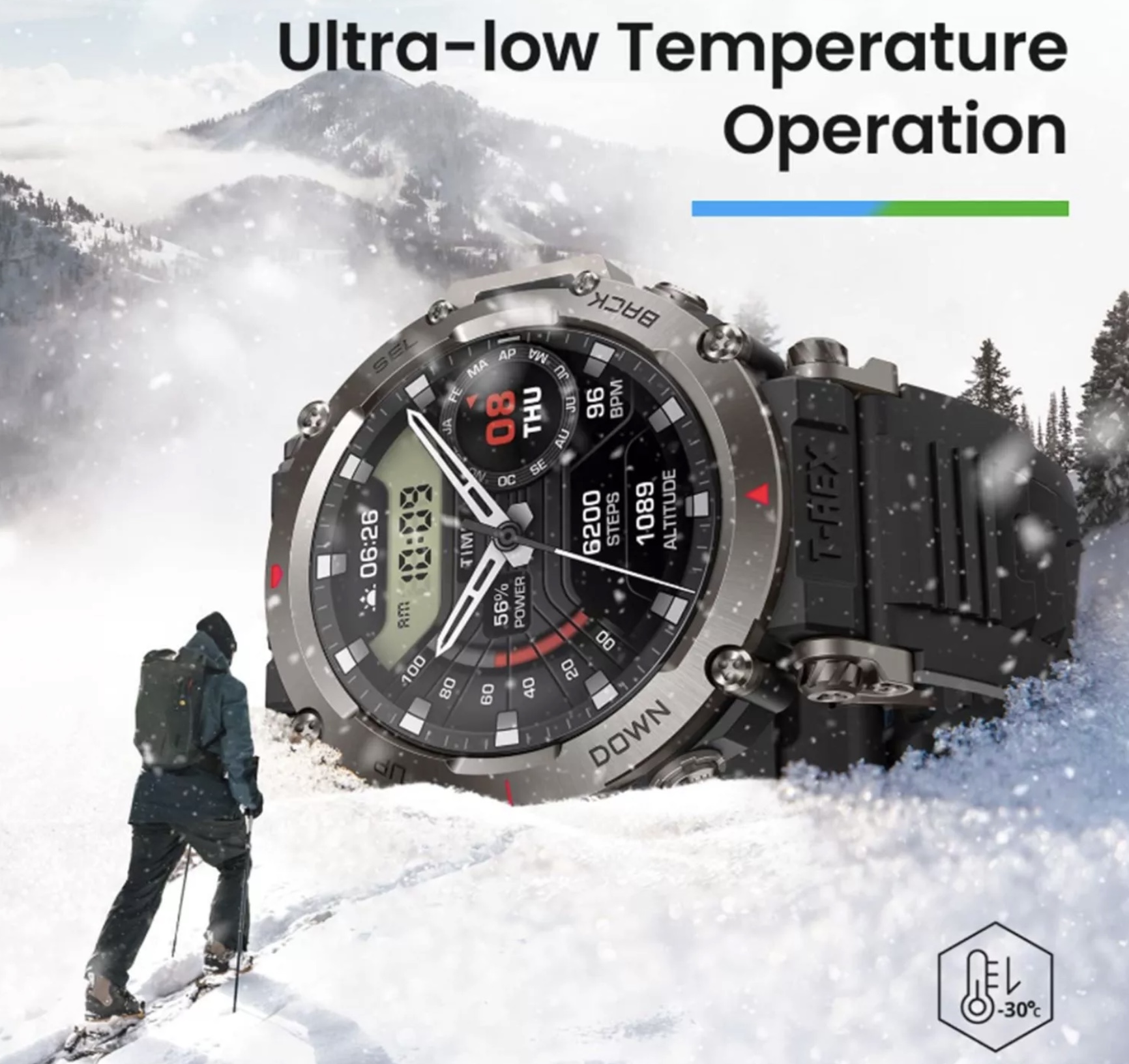 Amazfit T-Rex Ultra รุ่น AMF-6972596103943 นาฬิกาสมาร์ทวอทช์ สีดำ ...